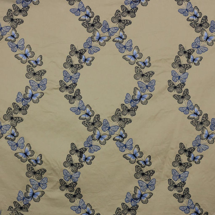 Flight of Fancy Lapis by RM CoCo Fabric 2018 Spring - Luxe Collection 69% Cotton 17% Viscose 10% Polyester 4% Metallic See Sample 0 Horizontal: 16.515 54  - Fabric Carolina -