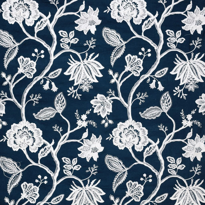 Hampton Court Navy by RM CoCo Fabric 2018 Spring - Luxe Collection 56% Linen 36% Viscose 8% Polyester See Sample 0 Horizontal: 25.5 and Vertical: 30 54 - Fabric Carolina -