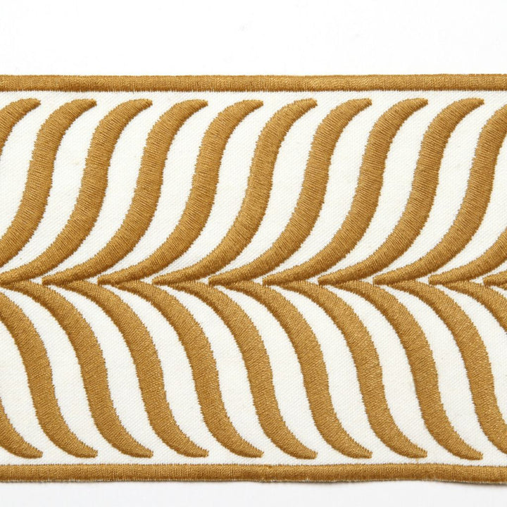 BD109 BORDER 3.375" Gold by RM CoCo Trim Creative Threads 100% Polyester See Sample 0 Horizontal: 0.625 and Vertical: 0 3.375 - Fabric Carolina -
