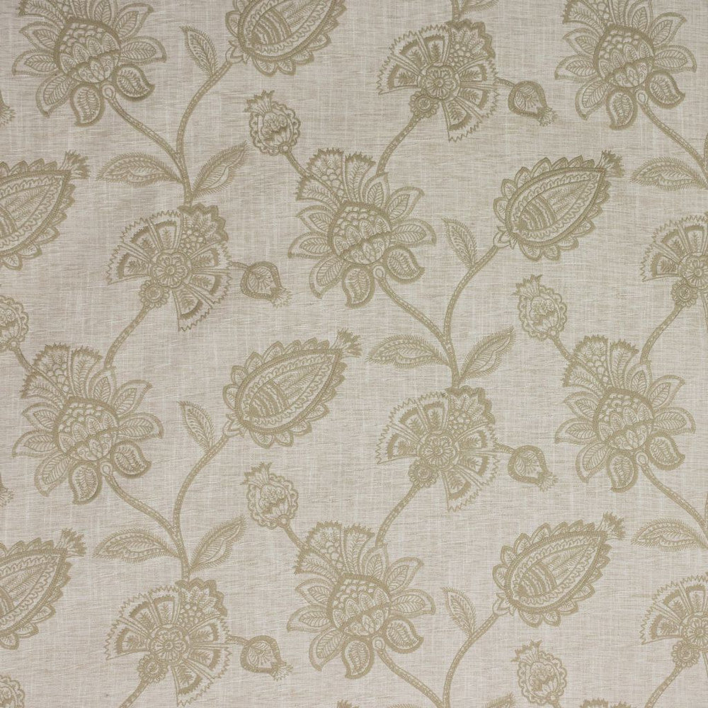 Ansley Park Greige by RM CoCo Fabric 2018 Spring - Prive Collection 90% Polyester 10% Viscose Embroidery: 100% Cotton See Sample 0 Horizontal: 27.12518.5 56  - Fabric Carolina -