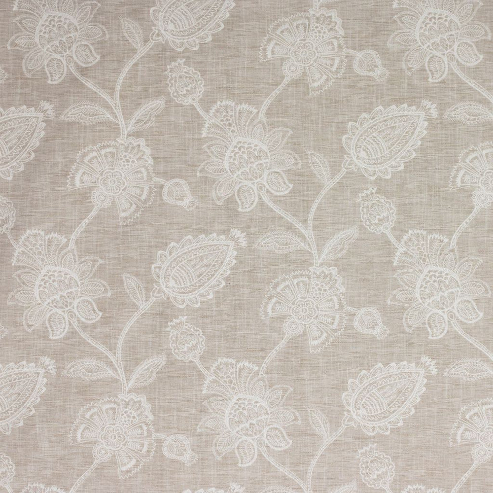 Ansley Park Sandstone by RM CoCo Fabric 2018 Spring - Prive Collection 90% Polyester 10% Viscose Embroidery: 100% Cotton See Sample 0 Horizontal: 27.12518.5 56  - Fabric Carolina -