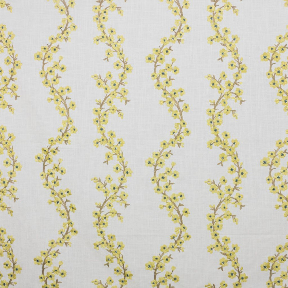 Cherry Blossom Butter by RM CoCo Fabric 2018 Spring - Prive Collection 70% Viscose 30% Linen Embroidery: 100% Viscose See Sample 0 Horizontal: 13.2512.38 57  - Fabric Carolina -