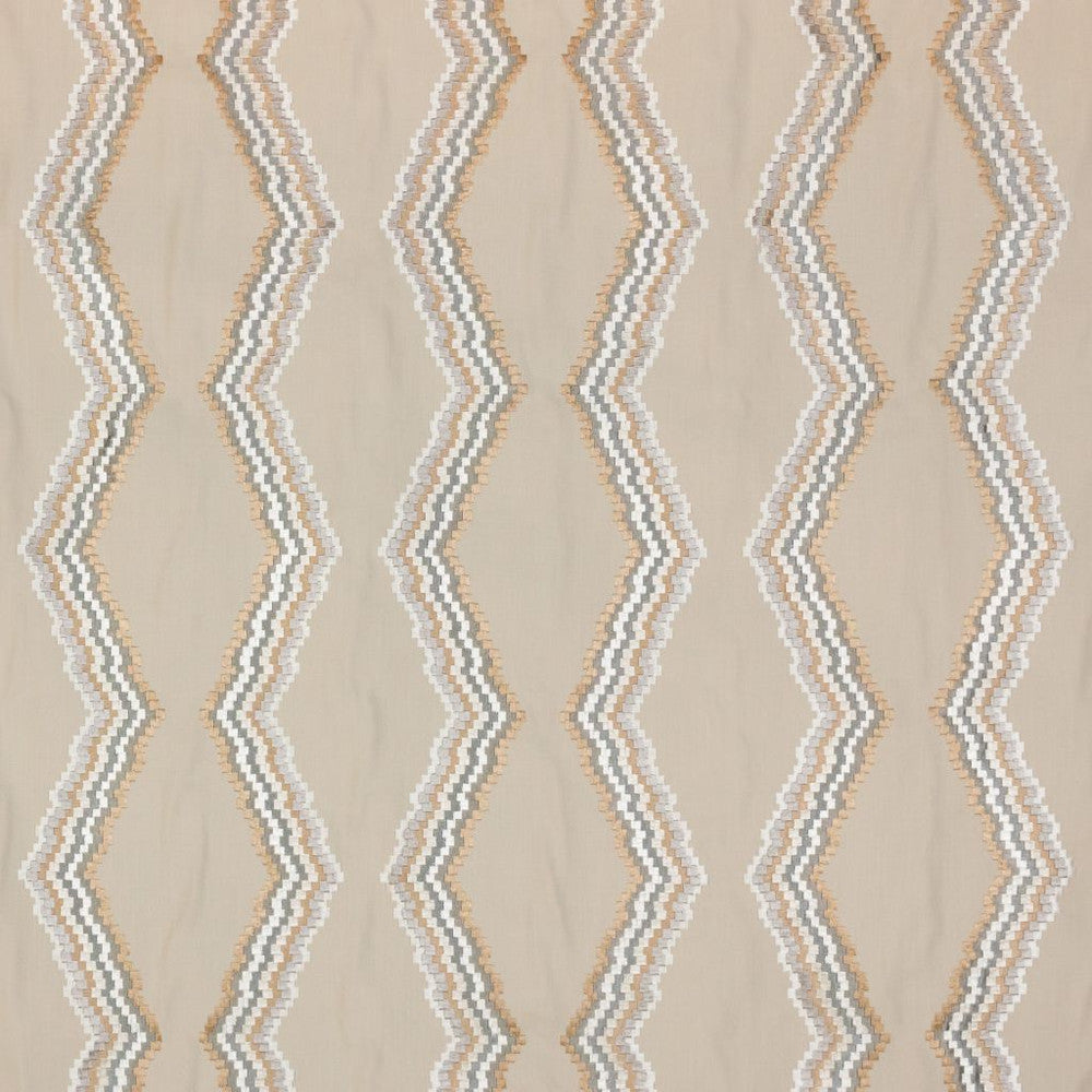 Tiberon Stripe Sandstone by RM CoCo Fabric 2018 Spring - Prive Collection 52% Polyester 48% Cotton Embroidery: 100% Viscose See Sample 0 Horizontal: 10.59.25 54  - Fabric Carolina -