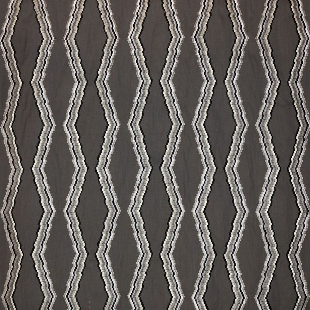 Tiberon Stripe Graphite by RM CoCo Fabric 2018 Spring - Prive Collection 52% Polyester 48% Cotton Embroidery: 100% Viscose See Sample 0 Horizontal: 10.59.25 54  - Fabric Carolina -