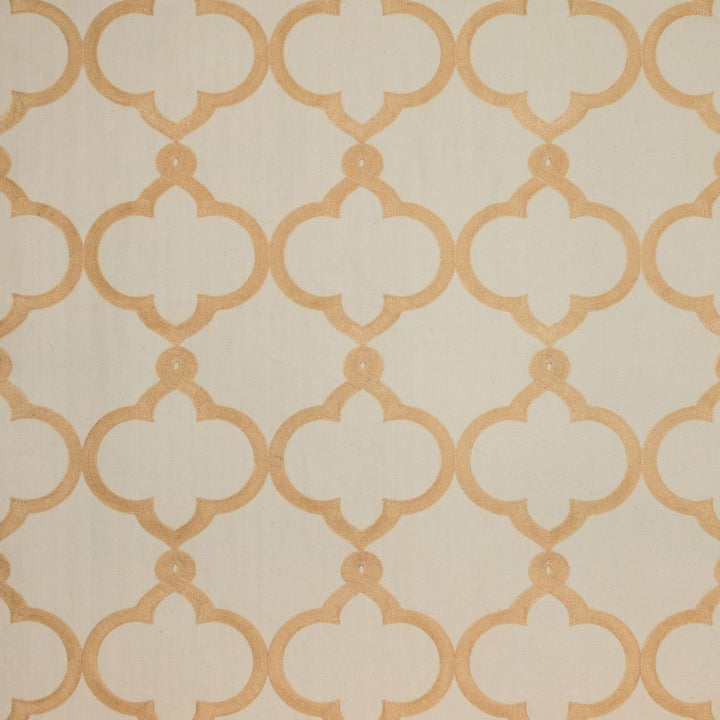 Kafu Trellis Gold Rush by RM CoCo Fabric 2018 Spring - Prive Collection 79% Polyester 21% Cotton Embroidery: 100% Viscose See Sample 0 Horizontal: 8.5 and Vertical: 9 54 - Fabric Carolina -