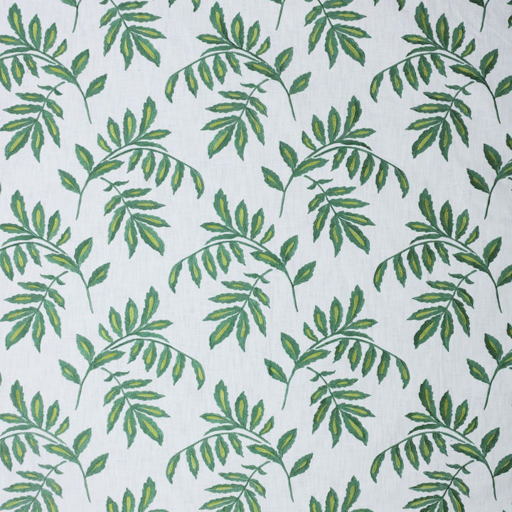 Falling Leaves Minthe by RM CoCo Fabric 2018 Spring - Prive Collection 100% Cotton Embroidery 100% Viscose Base See Sample 0 Horizontal: 16 and Vertical: 15 54 - Fabric Carolina -