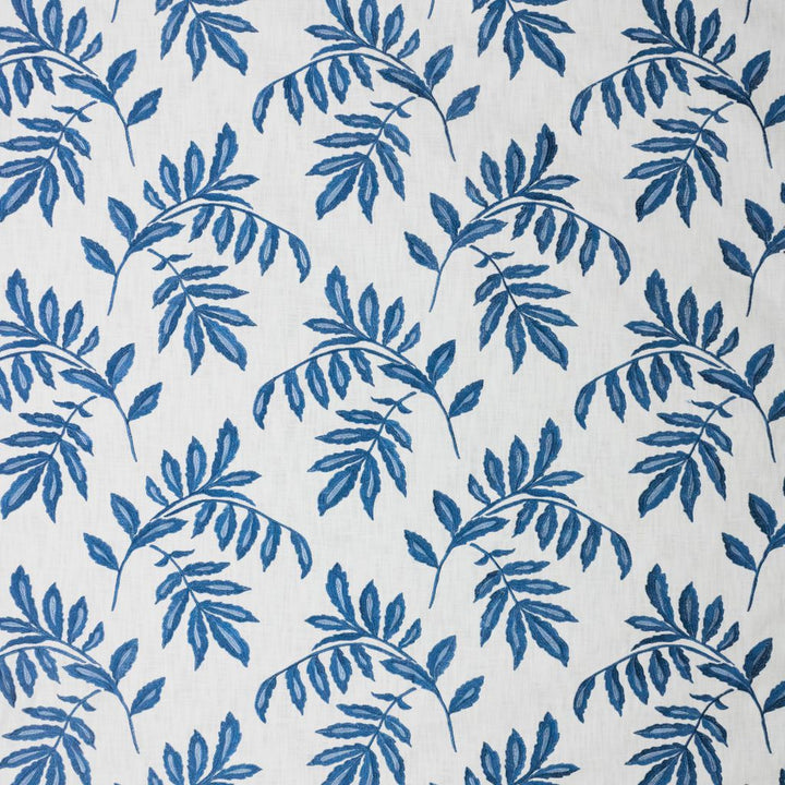 Falling Leaves Mood Indigo by RM CoCo Fabric 2018 Spring - Prive Collection 100% Cotton Embroidery 100% Viscose Base See Sample 0 Horizontal: 1615 54  - Fabric Carolina -