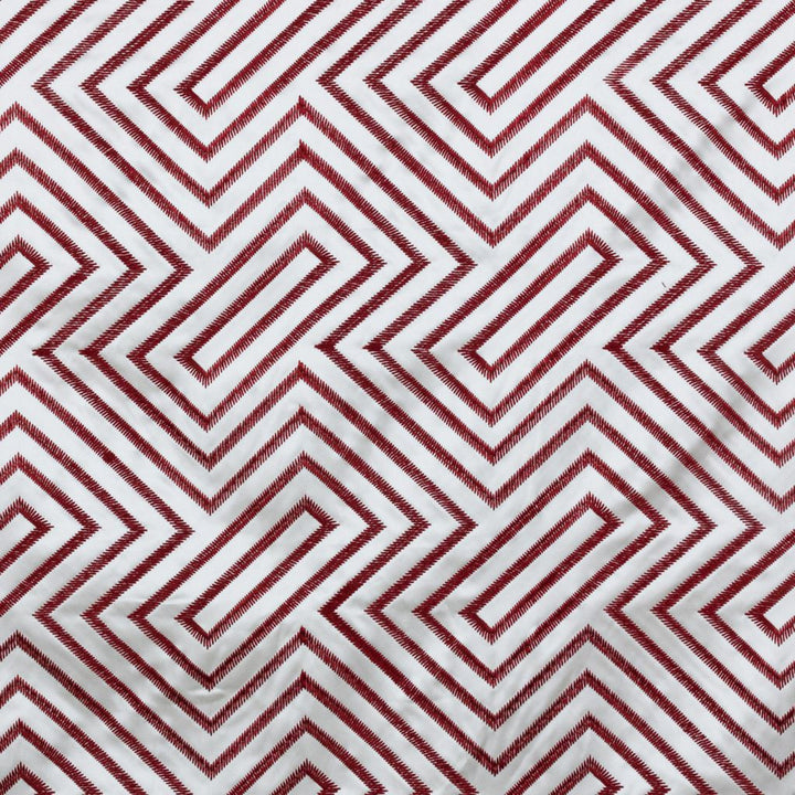 Kabuki Fret Coral by RM CoCo Fabric 2018 Spring - Prive Collection 60% Cotton 40% Polyester Embroidery: 100% Viscose See Sample 0 Horizontal: 8.1257.75 54  - Fabric Carolina -