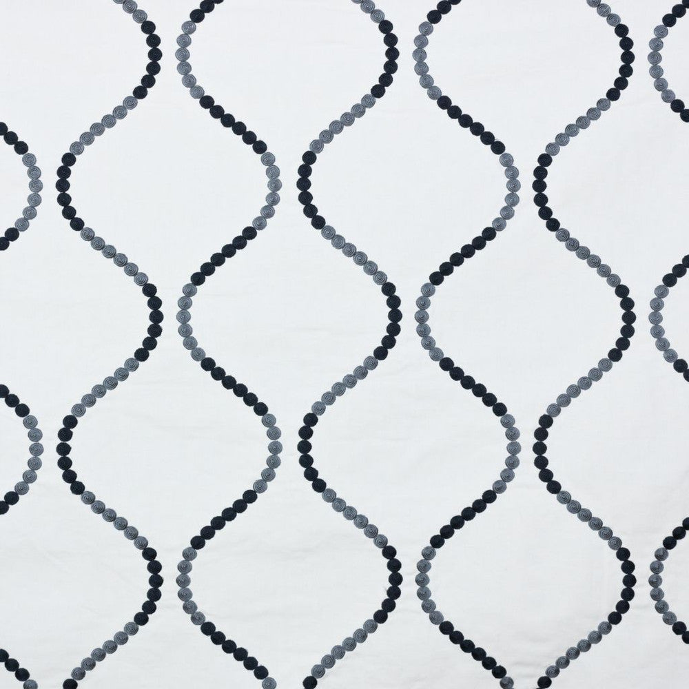 Button Trellis Graphite by RM CoCo Fabric