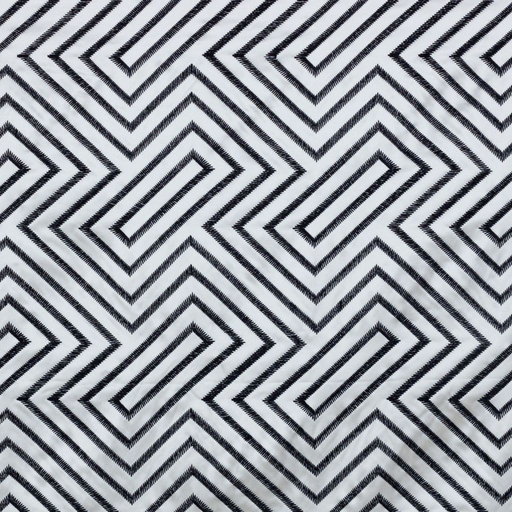 Kabuki Fret Navy by RM CoCo Fabric
