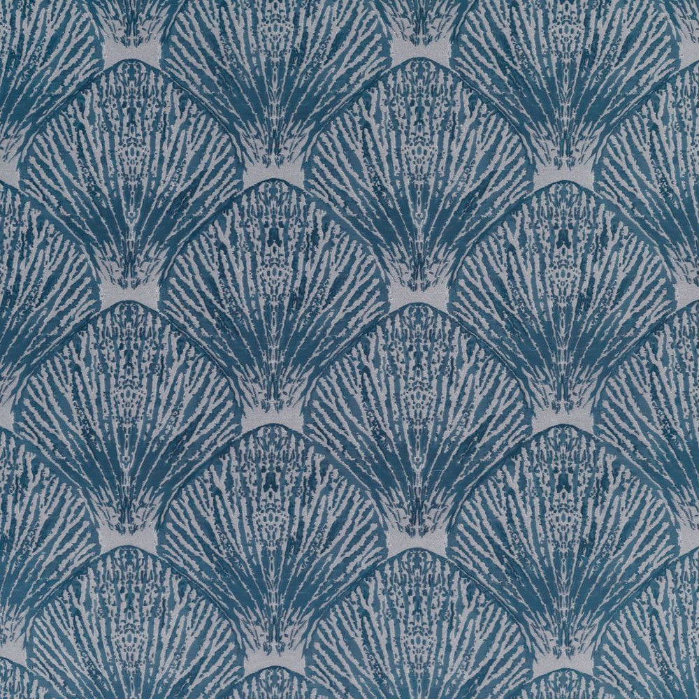 Coquille Deep Sea by RM CoCo Fabric 2018 Spring - Prive Collection 100% Cotton Embroidery 100% Viscose Base See Sample 0 Horizontal: 12.625 and Vertical: 10.625 54 - Fabric Carolina -