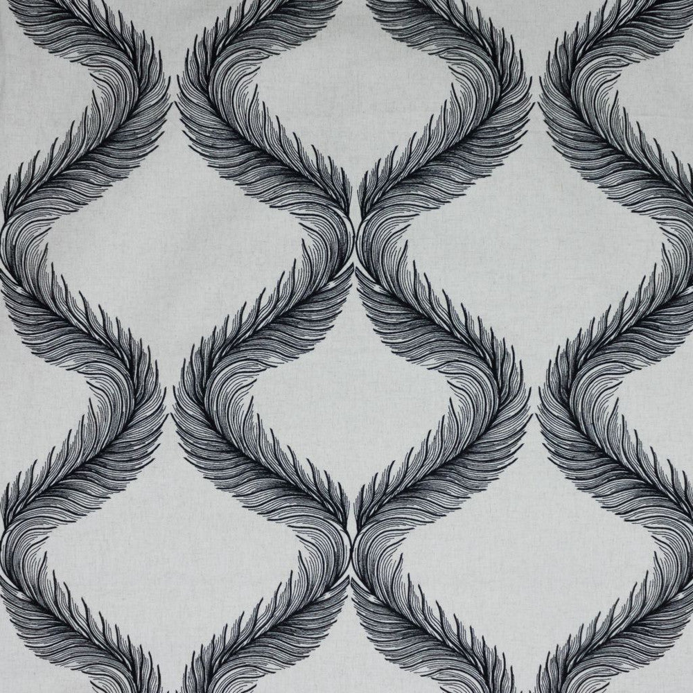 Nom de Plume Ebony by RM CoCo Fabric 2018 Spring - Prive Collection 80% Polyester 20% Linen Embroidery: 100% Polyester See Sample 0 Horizontal: 17.62515.375 59  - Fabric Carolina -