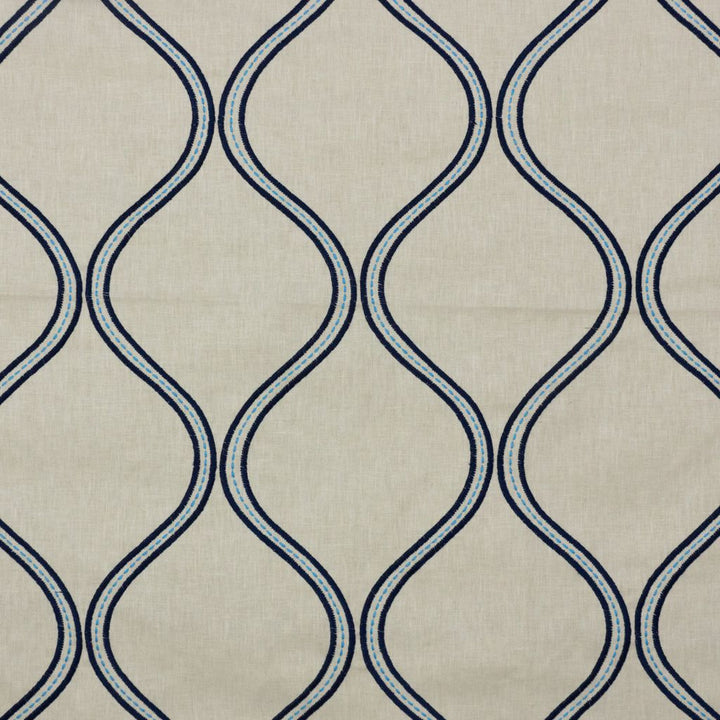 Stitchery Trellis Cobalt by RM CoCo Fabric 2018 Spring - Prive Collection 60% Polyester 40% Cotton Embroidery: 100% Polyester See Sample 0 Horizontal: 9 and Vertical: 11.5 55 - Fabric Carolina -