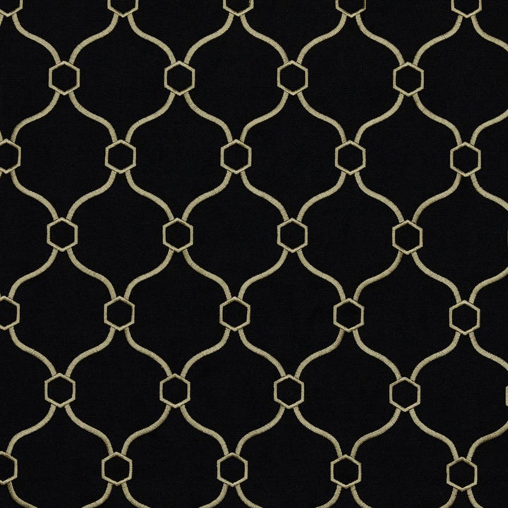 Picardie Trellis Ebony by RM CoCo Fabric Finishing Touches Vol 11 32% Viscose 30% Polyester 26% Linen 12% Rayon See Sample 60000 Horizontal: 3.755 55  - Fabric Carolina -