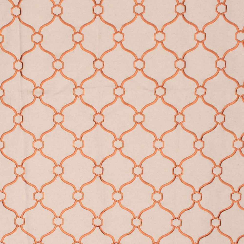 Picardie Trellis Copper by RM CoCo Fabric Finishing Touches Vol 7 32% Viscose 30% Polyester 26% Linen 12% Rayon See Sample 60000 Horizontal: 3.755 55  - Fabric Carolina -