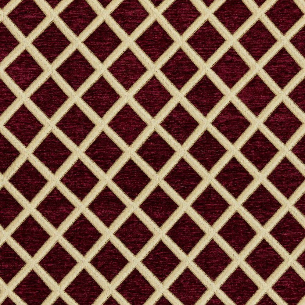 Perot Trellis Crimson by RM CoCo Fabric Finishing Touches Vol 8 100% Polyester See Sample 25000 Horizontal: 2.8753 57  - Fabric Carolina -