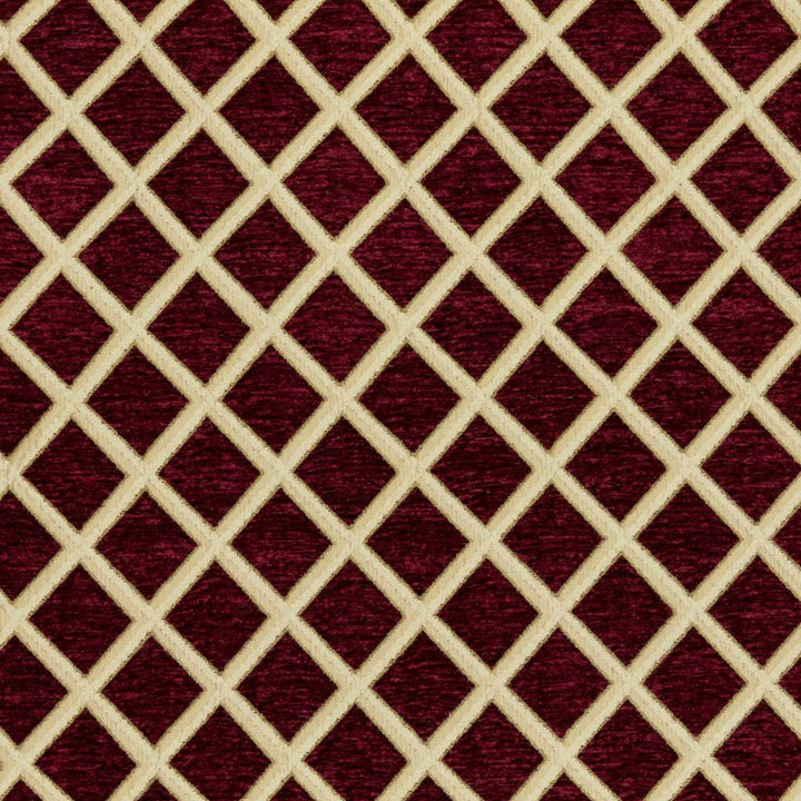 Perot Trellis Crimson by RM CoCo Fabric Finishing Touches Vol 8 100% Polyester See Sample 25000 Horizontal: 2.8753 57  - Fabric Carolina -