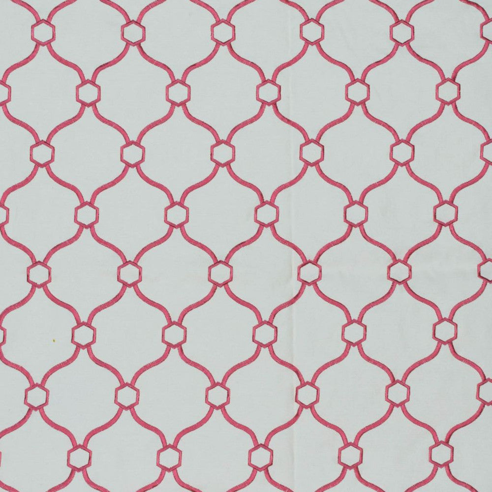 Picardie Trellis Coral by RM CoCo Fabric