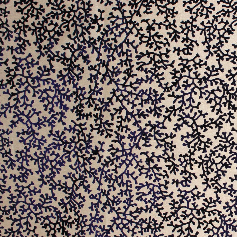 Coral Splendor Navy by RM CoCo Fabric