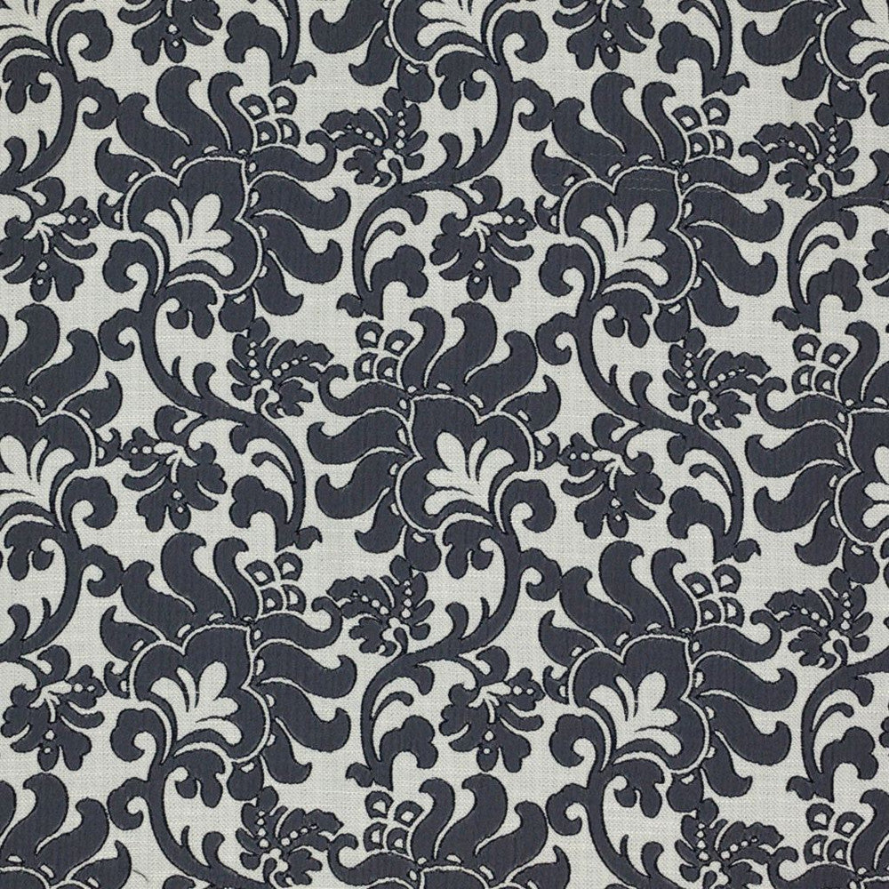 Wentworth Damask Black by RM CoCo Fabric Inspired Living Vol 12 55% Polyester 45% Viscose See Sample 0 Horizontal: 1414.75 55  - Fabric Carolina -