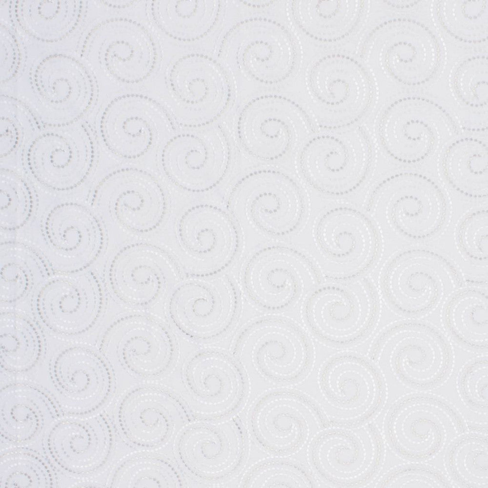 Scroll Dance White Hot by RM CoCo Fabric