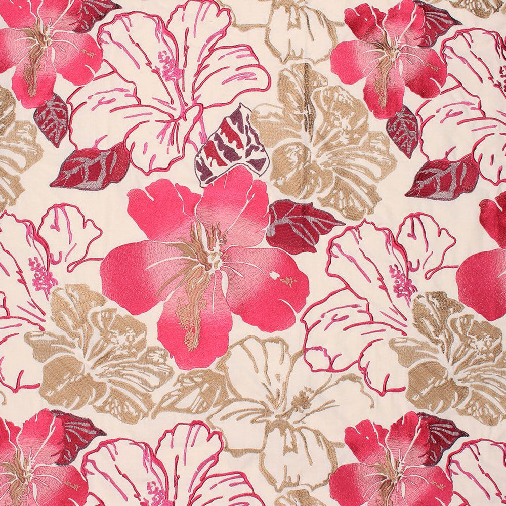 Floral Splendor Passion by RM CoCo Fabric 2017 Spring Luxe Collection 58% Cotton 42% Polyester See Sample 0 Horizontal: 25.6 and Vertical: 31.5 54 - Fabric Carolina -