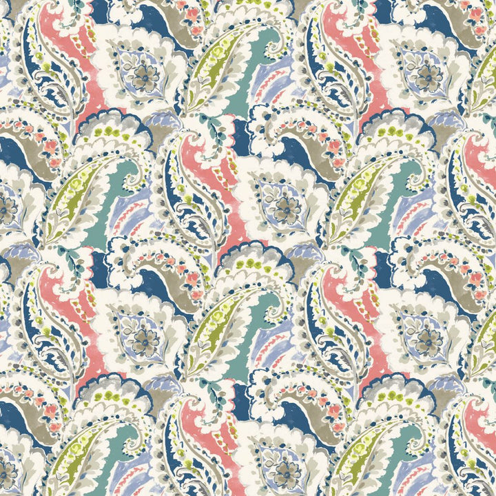 Palomar Paisley Coral by RM CoCo Fabric Prive Vol 2 55% Linen 45% Viscose See Sample 0 Horizontal: 12.625.2 53  - Fabric Carolina -