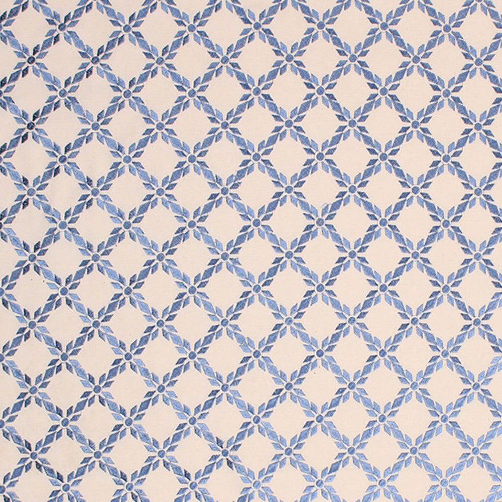 Mosaic Trellis Cadet by RM CoCo Fabric Prive Vol 3 50% Polyester 50% Cotton See Sample 0 Horizontal: 3.5 and Vertical: 4 54 - Fabric Carolina -