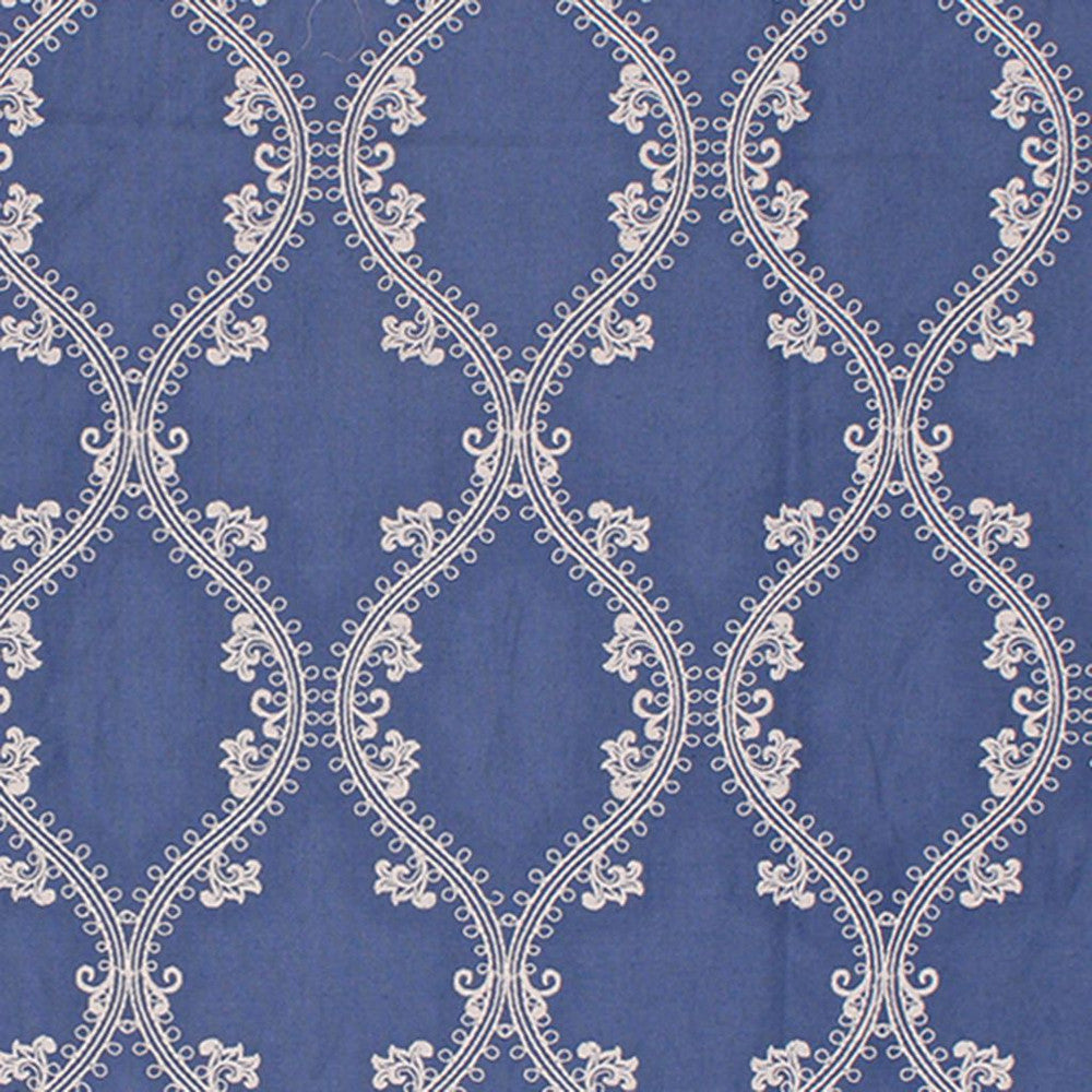 Oakville Trellis Cornflower by RM CoCo Fabric Prive Vol 3 56% Linen 29% Polyester 15% Cotton See Sample 0 Horizontal: 6.5 and Vertical: 9.5 54 - Fabric Carolina -