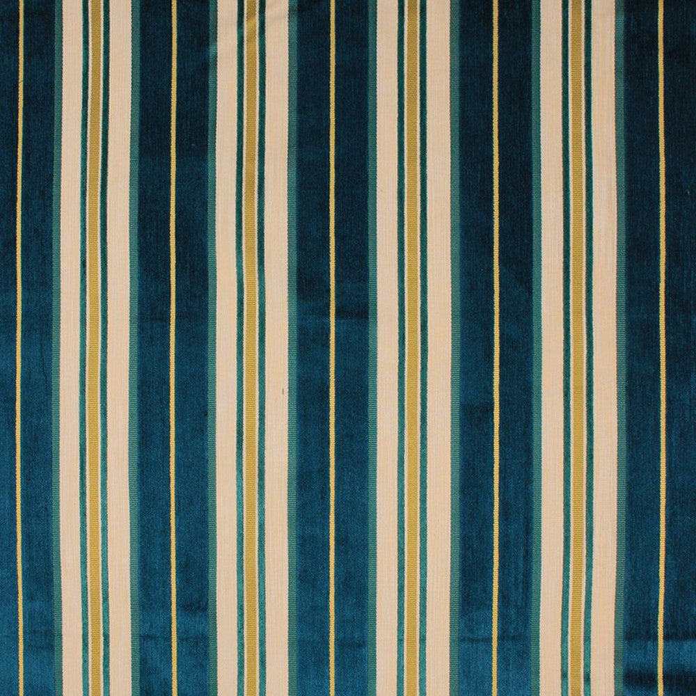 Neapolitan Stripe Tealbay by RM CoCo Fabric Prive Vol 3 77.66% Rayon 22.34% Polyester See Sample 33000 Horizontal: 0.0637.25 54  - Fabric Carolina -