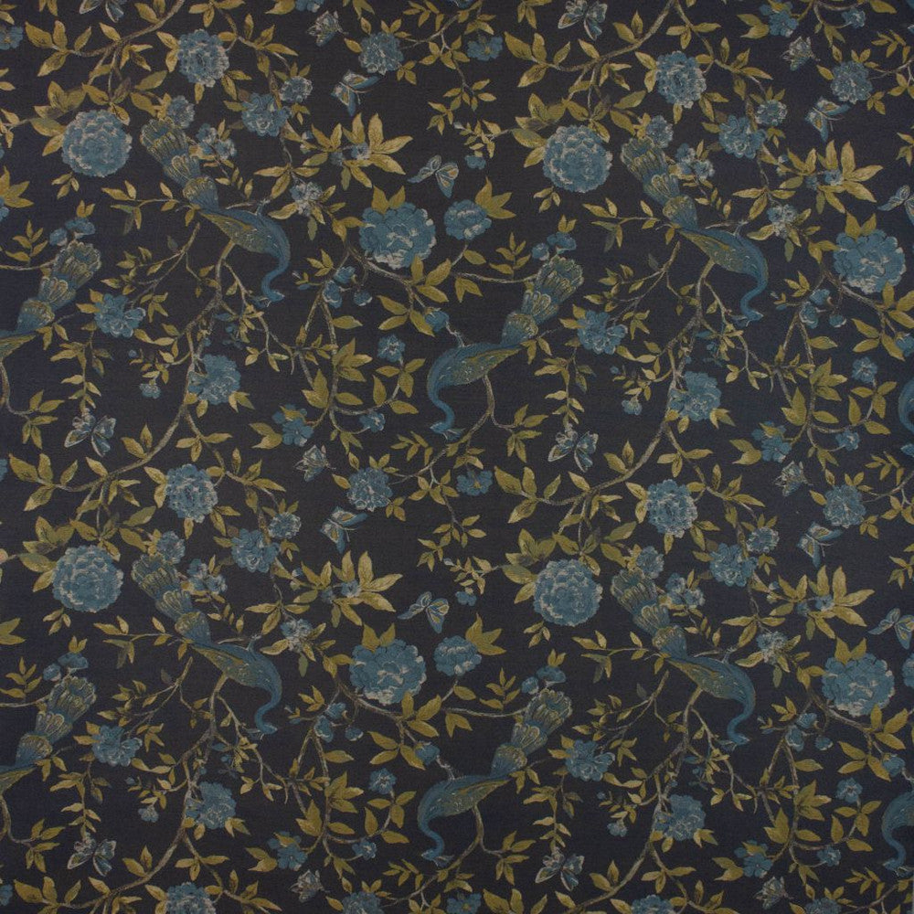 Peony Bird Aquamarine by RM CoCo Fabric