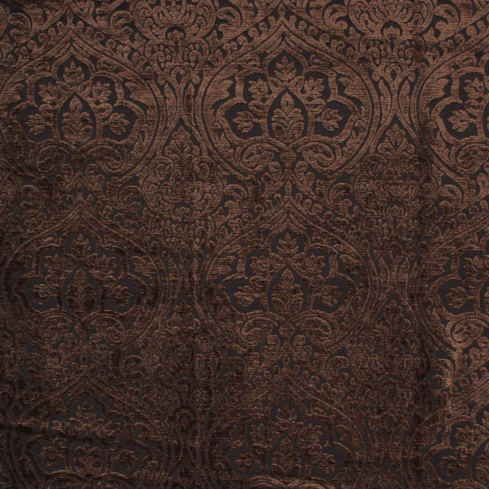 Amalfi Damask Black Walnut by RM CoCo Fabric Prive Vol 4 67% Viscose 20% Polyester 13% Cotton See Sample 0 Horizontal: 13.25 and Vertical: 11 56 - Fabric Carolina -