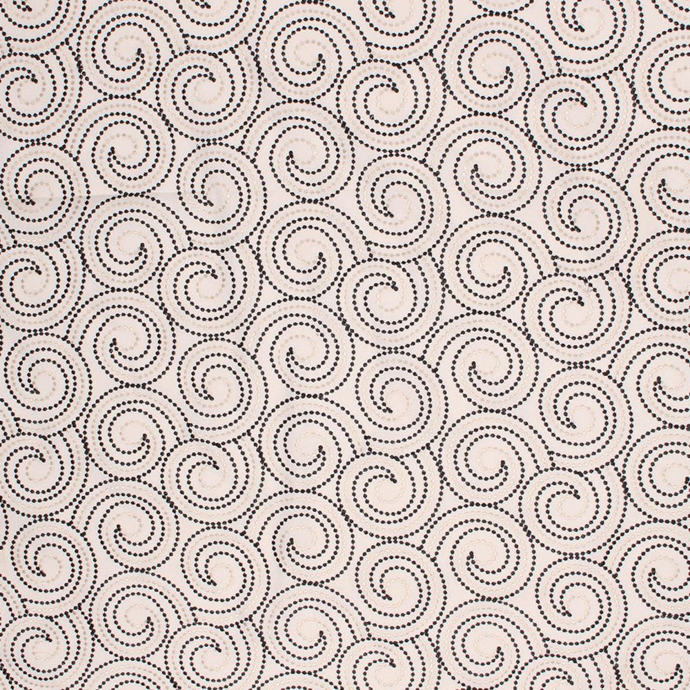 Scroll Dance Domino by RM CoCo Fabric Prive Vol 4 73% Polyester 27% Cotton See Sample 0 Horizontal: 8.5 and Vertical: 9.5 54 - Fabric Carolina -