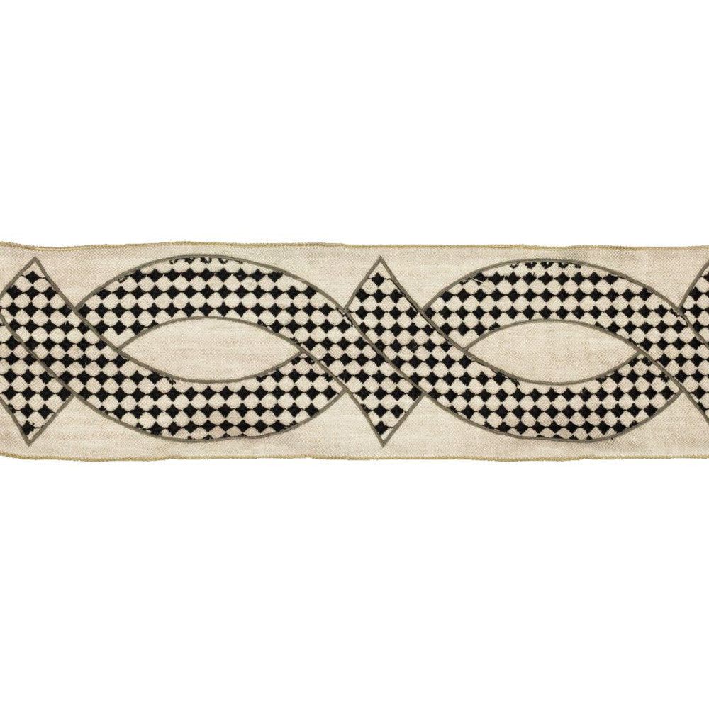 BD114 5" Border Domino by RM CoCo Trim Artisano Collection Trim Book Base: 100% Linen Embroidery: 100% Polyester See Sample 0 Horizontal: 5 and Vertical: 7.85 5 - Fabric Carolina -
