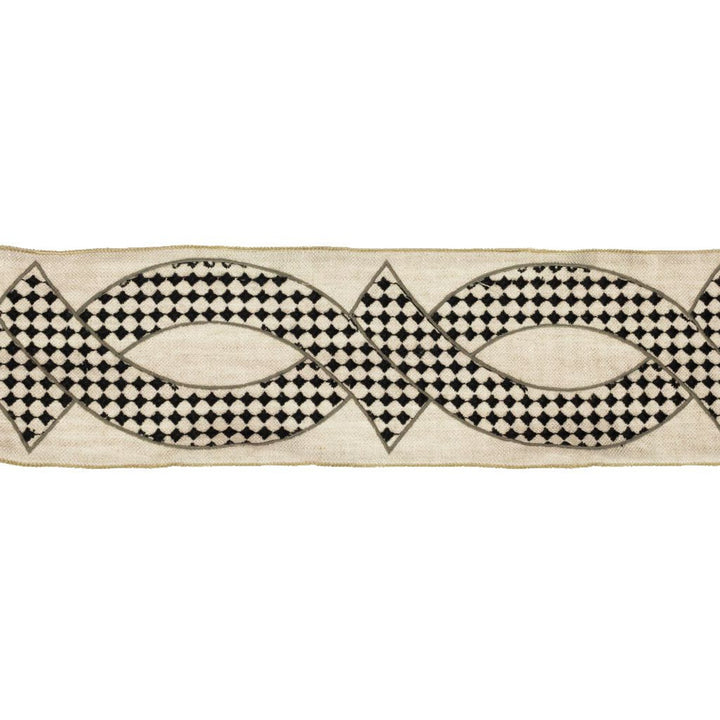 BD114 5" Border Domino by RM CoCo Trim Artisano Collection Trim Book Base: 100% Linen Embroidery: 100% Polyester See Sample 0 Horizontal: 5 and Vertical: 7.85 5 - Fabric Carolina -