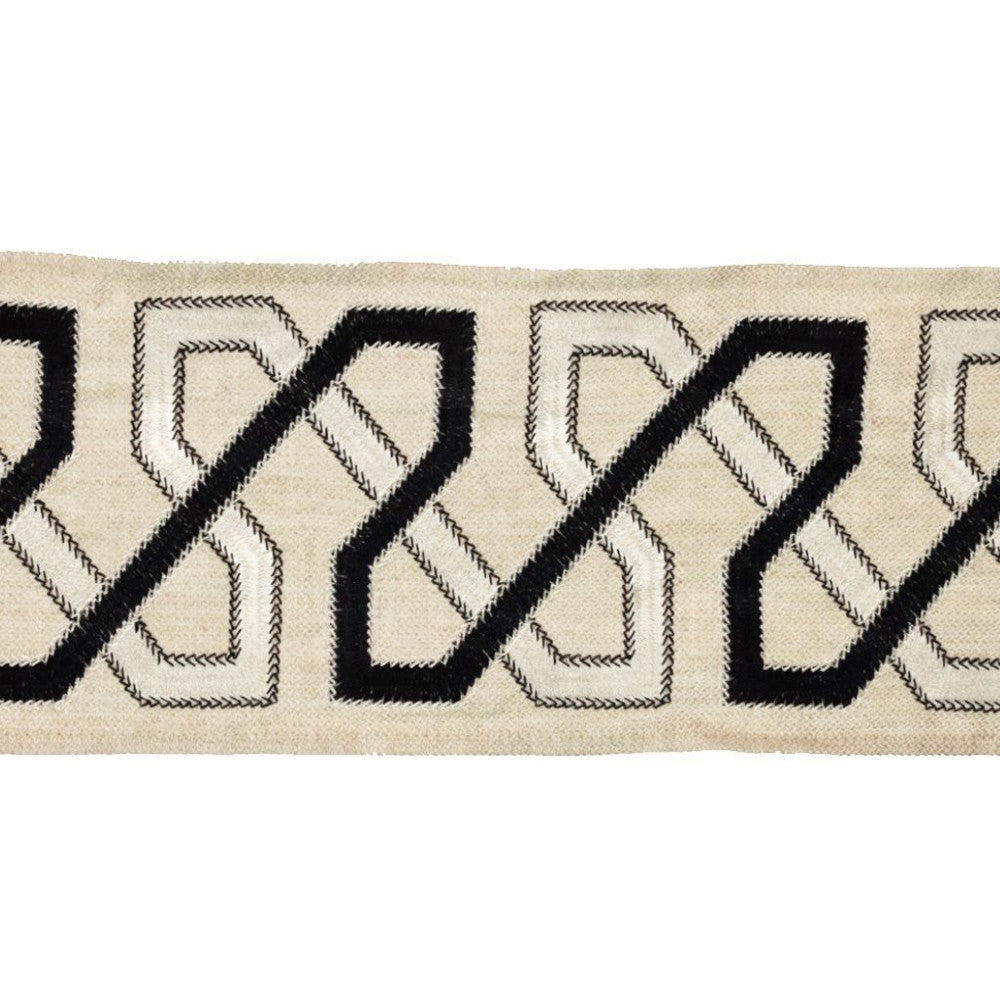 BD113 5" Border Tuxedo by RM CoCo Trim Artisano Collection Trim Book Base: 100% Linen Embroidery: 100% Rayon See Sample 0 Horizontal: 5 and Vertical: 3.95 5 - Fabric Carolina -