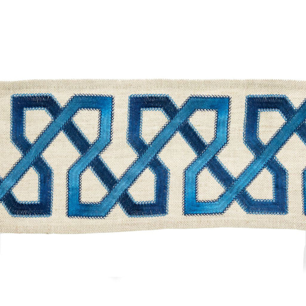 BD113 5" Border Tidal Pool by RM CoCo Trim Artisano Collection Trim Book Base: 100% Linen Embroidery: 100% Rayon See Sample 0 Horizontal: 5 and Vertical: 3.95 5 - Fabric Carolina -
