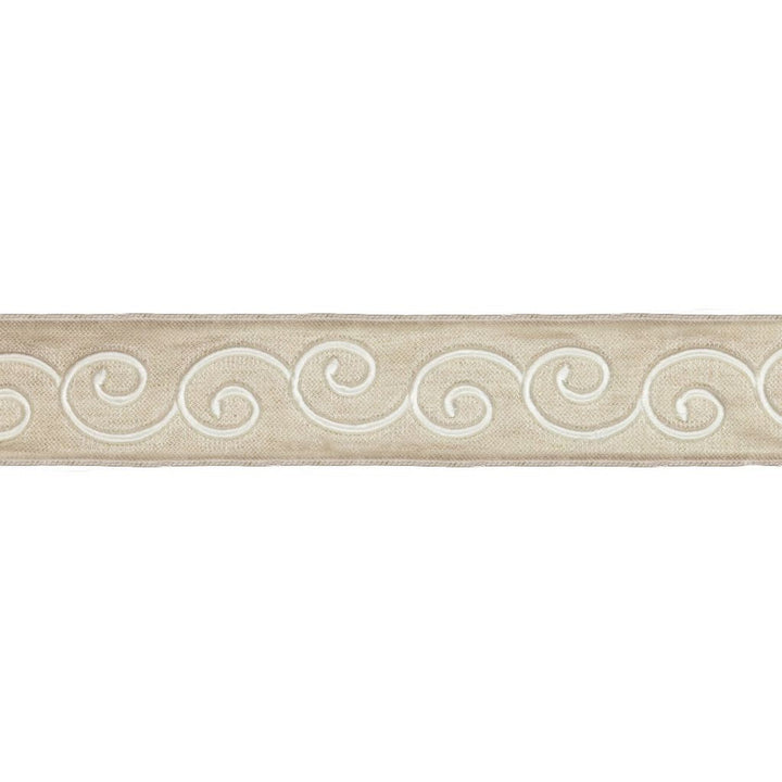 BD115 2.85" Border Candlelight by RM CoCo Trim Artisano Collection Trim Book Base: 100% Linen Embroidery: 100% Rayon See Sample 0 Horizontal: 2.85 and Vertical: 3.95 2.85 - Fabric Carolina -