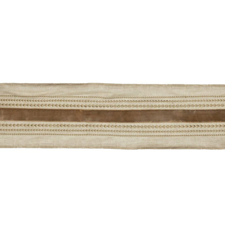BD117 5" Border Flax by RM CoCo Trim Artisano Collection Trim Book Base: 100% Linen Embroidery:100% Rayon See Sample 0 Horizontal: 5 and Vertical: 0 5 - Fabric Carolina -