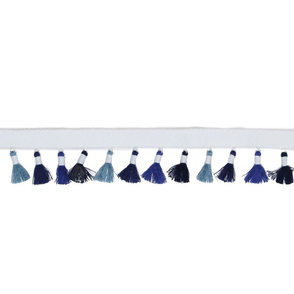 TF100 TASSEL FRINGE 1.875" GROTTO BLUE by RM CoCo Trim Bahama Breeze 100% Acrylic See Sample 0 Horizontal: 0 and Vertical: 0 1.88 - Fabric Carolina -
