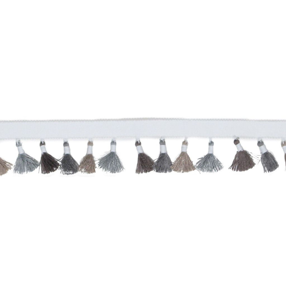 TF100 TASSEL FRINGE 1.875" STERLING by RM CoCo Trim Bahama Breeze 100% Acrylic See Sample 0 Horizontal: 0 and Vertical: 0 1.88 - Fabric Carolina -