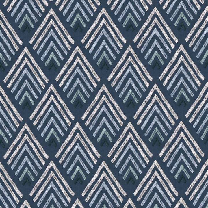 Chevalier Indigo by RM CoCo Fabric Inspired Living Vol 16 100% Polyester See Sample 0 Horizontal: 6.389.5 55  - Fabric Carolina -