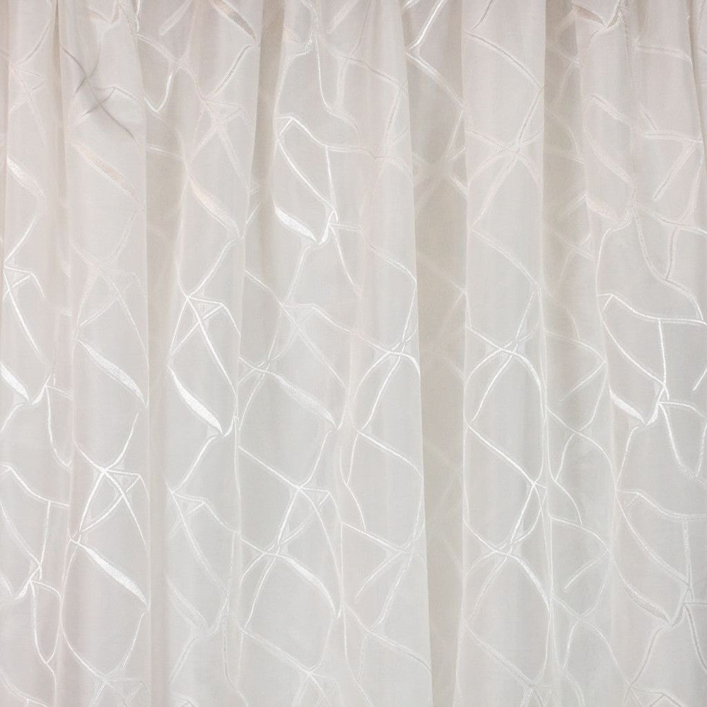 Wembley Lisbon White by RM CoCo Fabric Sheer Indulgence Regular Book 100% Polyester See Sample 0 Horizontal: 67.1 118  - Fabric Carolina -
