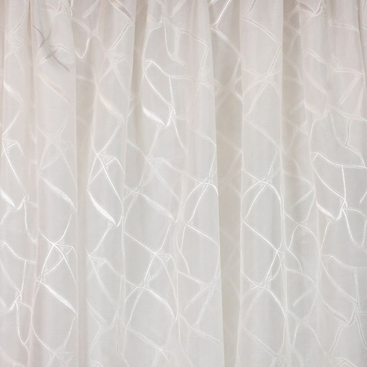 Wembley Lisbon White by RM CoCo Fabric Sheer Indulgence Regular Book 100% Polyester See Sample 0 Horizontal: 6 and Vertical: 7.1 118 - Fabric Carolina -