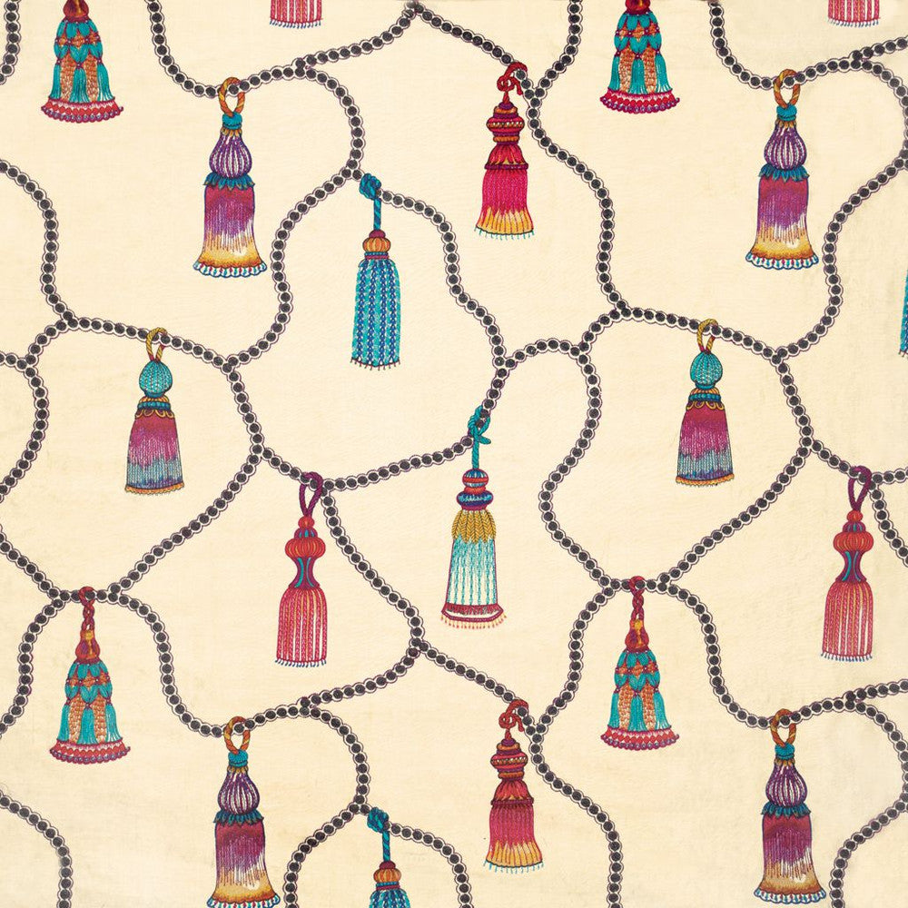 Passementerie Multi by RM CoCo Fabric 2018 Spring - Luxe Collection 86% Viscose 11% Silk 3% Plastic See Sample 0 Horizontal: 25.37530 54  - Fabric Carolina -