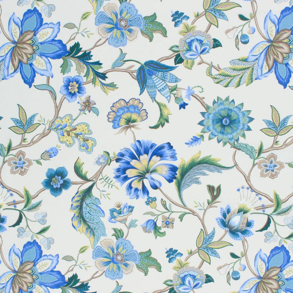 Queen's Garden Bluebell by RM CoCo Fabric Inspired Living Vol 11 50% Cotton 50% Polyester See Sample 0 Horizontal: 26.75 and Vertical: 24.75 55 - Fabric Carolina -