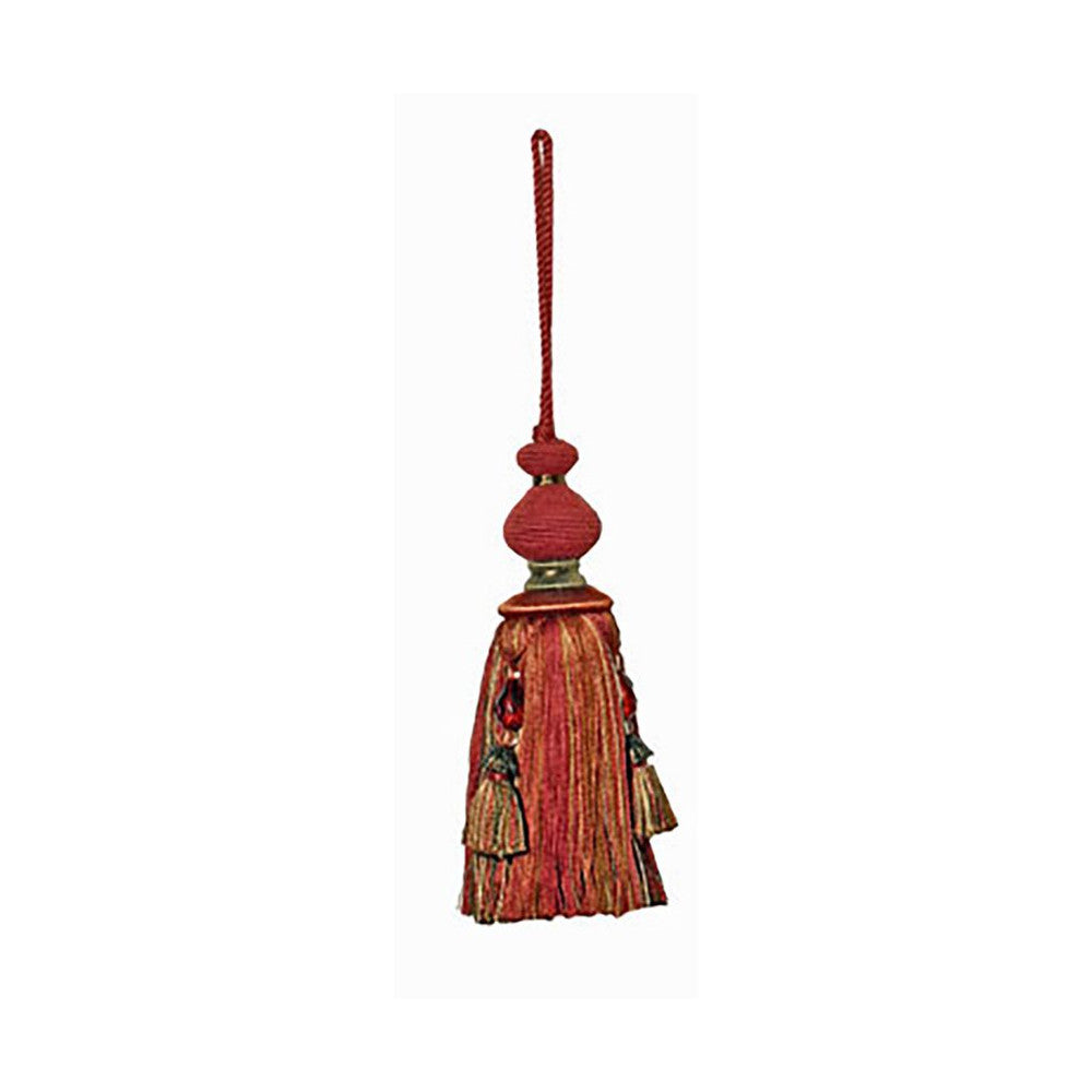 T1111 KEY TASSEL SANTA FE BRICK KEY TASSEL by RM CoCo Fabric Crescendo  See Sample 0 Horizontal: 00 0  - Fabric Carolina -