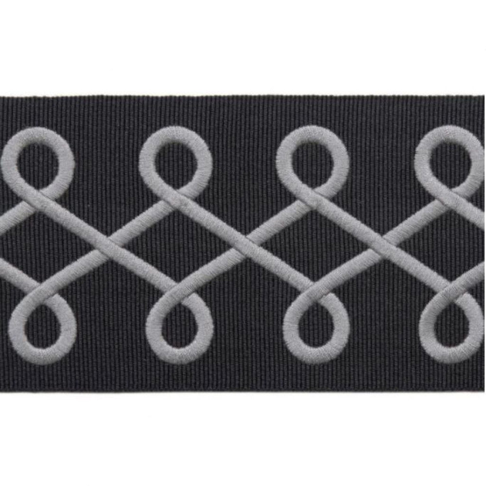 BD108 BORDER 3.125" Charcoal by RM CoCo Trim Creative Threads 95% Rayon 5% Polyester See Sample 0 Horizontal: 1.375 and Vertical: 0 3.125 - Fabric Carolina -