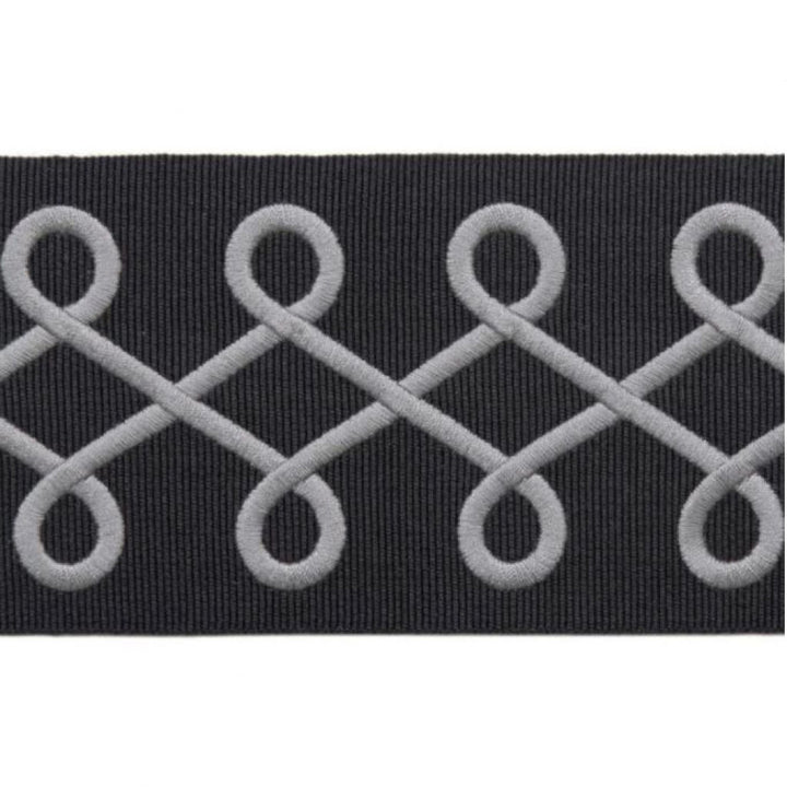 BD108 BORDER 3.125" Charcoal by RM CoCo Trim Creative Threads 95% Rayon 5% Polyester See Sample 0 Horizontal: 1.375 and Vertical: 0 3.125 - Fabric Carolina -