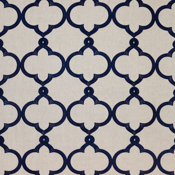 Kafu Trellis Indigo by RM CoCo Fabric 2018 Spring - Prive Collection 79% Polyester 21% Cotton Embroidery: 100% Viscose See Sample 0 Horizontal: 8.59 54  - Fabric Carolina -